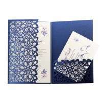 Business Invitation Card Marriage Invitations Navy Blue Card Customization